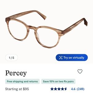 Warby Parker Percey Blue Light Glasses